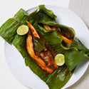 豐食 FEAST 網上訂外賣到會 / 派對到會 / Party Food Catering Service Hong Kong: 森巴蕉葉烤石斑魚柳 (辣) Baked Grouper Fillet in Sambal Sauce & Banana Leaf