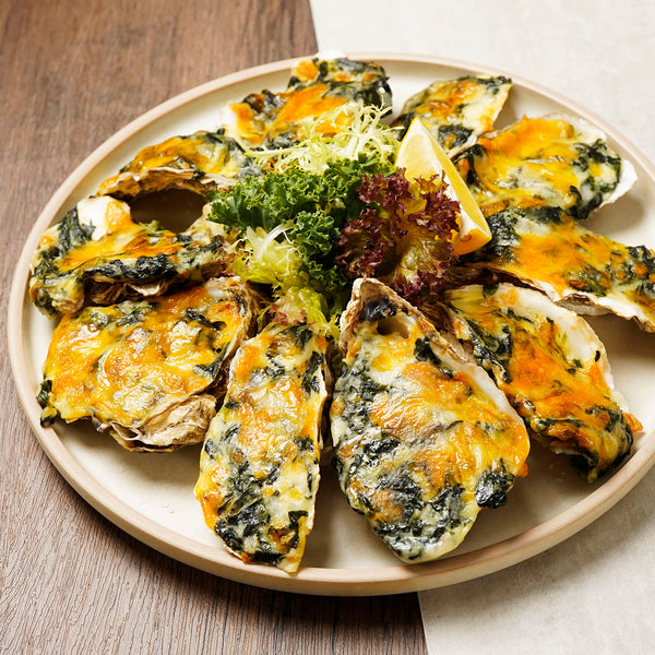 豐食 FEAST 網上訂外賣到會 / 派對到會 / Party Food Catering Service Hong Kong: 菠菜芝士焗生蠔 Baked Oyster with Spinach & Cheese