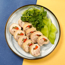 豐食 FEAST 網上訂外賣到會 / 派對到會 / Party Food Catering Service Hong Kong: 酒糟醉雞卷拼萵筍 Drunken Chicken Roll & Celtuce Platter